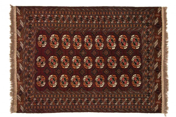 Kaukasus Buchara 130x180 Handgeknüpft Teppich Rot Geometrisch Muster Kurzflor
