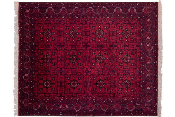 Afghan Belgique Khal Mohammadi 150x190 Handgeknüpft Teppich Braun Geometrisch