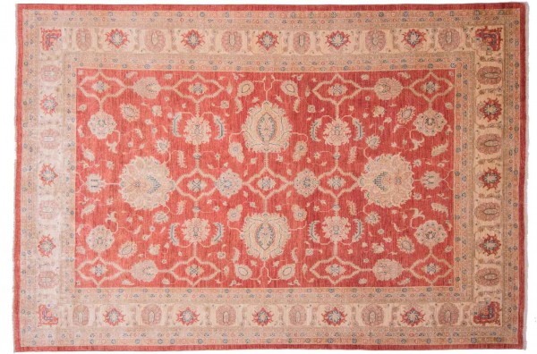 Afghan Chobi Ziegler Fein 200x300 Handgeknüpft Teppich Rot Blumenmuster