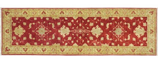 Afghan Feiner Ferahan Ziegler Teppich 80x250 Handgeknüpft Läufer Braunrot Floral Orient