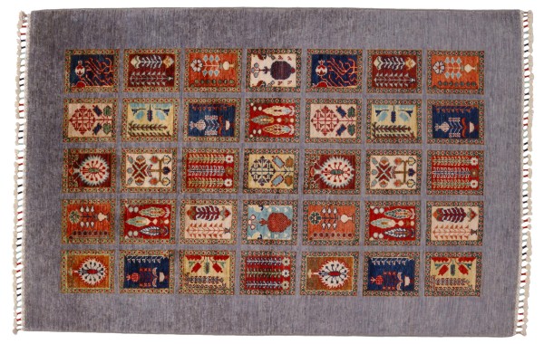 Ziegler Khorjin Bakhtiar Carpet 120x180 Hand-knotted Gray Field Pattern Oriental