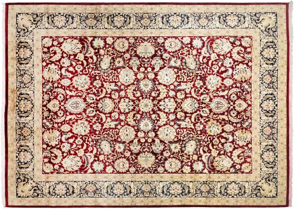 Pakistan Ziegler Ferahan Teppich 300x400 Handgeknüpft Rot Floral Orient Kurzflor