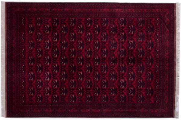 Afghan Belgique Khal Mohammadi 200x300 Handgeknüpft Teppich Orange Geometrisch