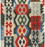 Preview: Afghan Maimana Kelim Teppich 80x300 Handgewebt Läufer Bunt Geometrisch Handarbeit Preview: Afghan Maimana Kelim Teppich 80x300 Handgewebt Läufer Bunt Geometrisch Handarbeit