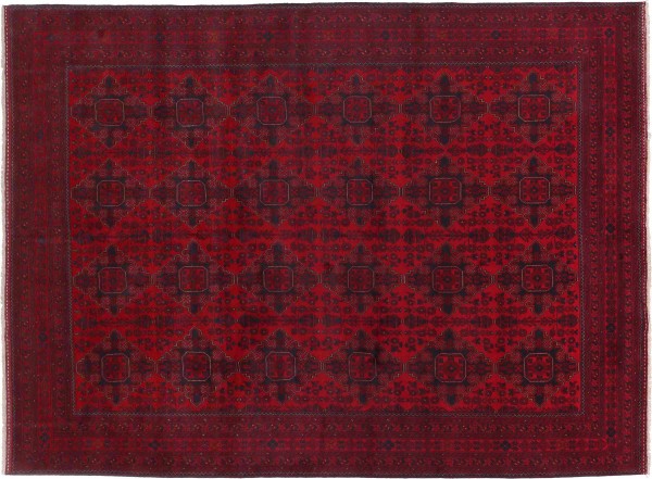 Afghan Khal Mohammadi Rug 250x350 Hand Knotted Red Orient Patterned Short Pile