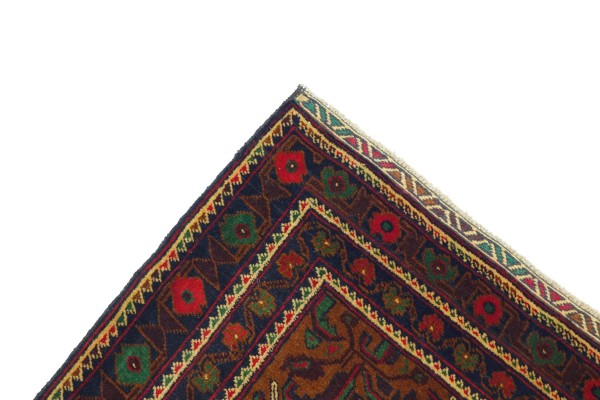 Afghan Gebetsteppich Belutsch Teppich 90x150 Handgeknüpft Grau Geometrisch Orient