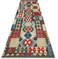 Preview: Afghan Maimana Kelim Teppich 80x300 Handgewebt Läufer Bunt Geometrisch Handarbeit Preview: Afghan Maimana Kelim Teppich 80x300 Handgewebt Läufer Bunt Geometrisch Handarbeit
