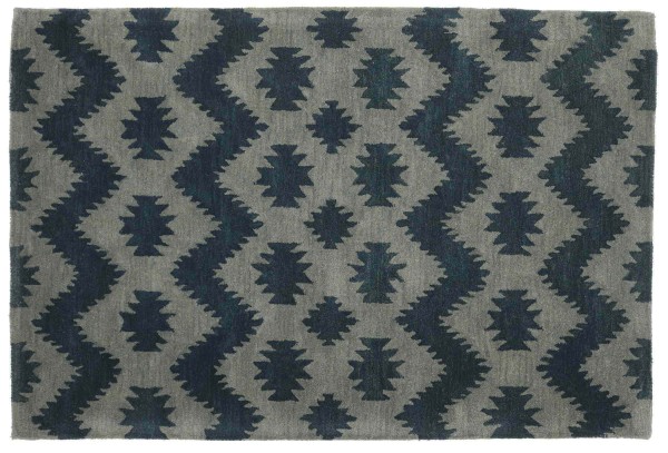 Handmade Wool Rug 120x180 Gray Patterned Hand Tuft Modern