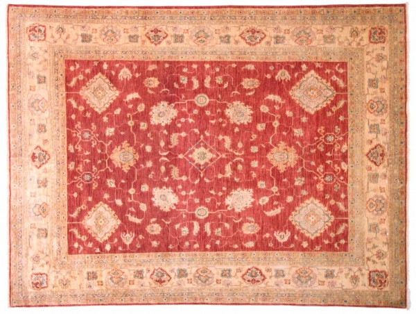 Afghan fine Ferahan Ziegler carpet 200x250 hand-knotted red floral pattern Orient