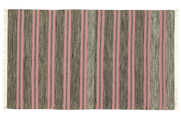 Kilim Rug 120x180 Handwoven Pink Striped Handwork Woven Room