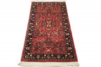 Vorschau: Sarough Teppich 70x140 Handgeknüpft Rosa Floral Wolle Kurzflor Rug Vorschau: Sarough Teppich 70x140 Handgeknüpft Rosa Floral Wolle Kurzflor Rug
