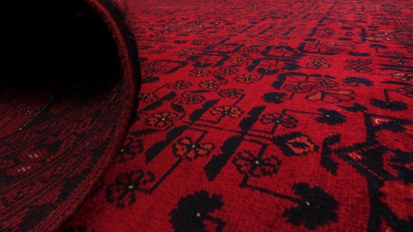 Afghan Khal Mohammadi Teppich Belgique 150x200 Handgeknüpft Rot Geometrisch