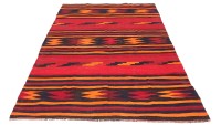 Preview: Afghan Kelim Soumakh Ghalmuri Teppich 140x250 Handgewebt Rot Streifen Handarbeit Gewebt Preview: Afghan Kelim Soumakh Ghalmuri Teppich 140x250 Handgewebt Rot Streifen Handarbeit Gewebt