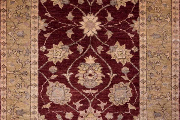 Afghan Chobi Ziegler 90x270 Handgeknüpft Teppich Läufer Rot Orientalisch