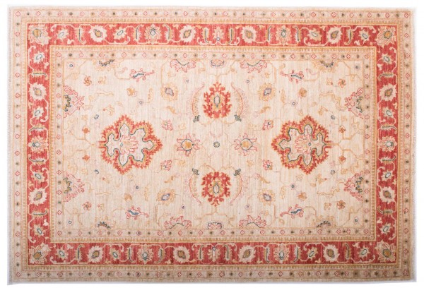 Afghan Chobi Ziegler Fein 120x180 Handgeknüpft Teppich Rot Blumenmuster