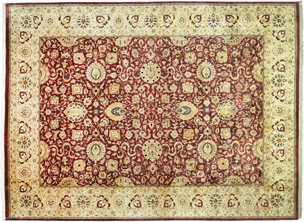 Pakistan Ziegler Ferahan Rug 280x370 Hand Knotted Red Floral Orient Short Pile