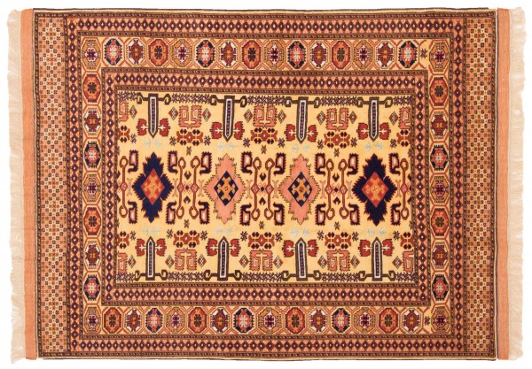 Afghan Mauri Kabul 120x150 Handgeknüpft Teppich Mehrfarbig Geometrisch Muster