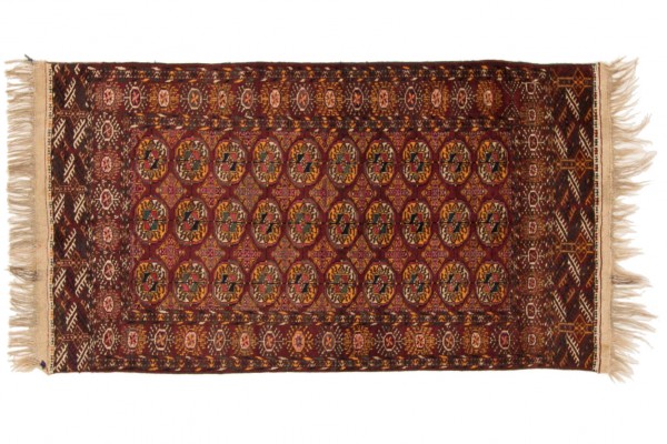 Caucasus Bukhara carpet 120x180 hand-knotted multicolored Oriental Orient short pile