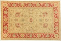 Afghan Chobi Ziegler 160x250 Handgeknüpft Teppich Beige Orientalisch Kurzflor Afghan Chobi Ziegler 160x250 Handgeknüpft Teppich Beige Orientalisch Kurzflor