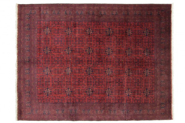 Afghan Khal Mohammadi 250x350 Handgeknüpft Teppich Rot Geometrisch Muster
