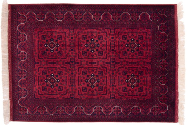 Afghan Belgique Khal Mohammadi 100x150 Handgeknüpft Teppich Braun Geometrisch