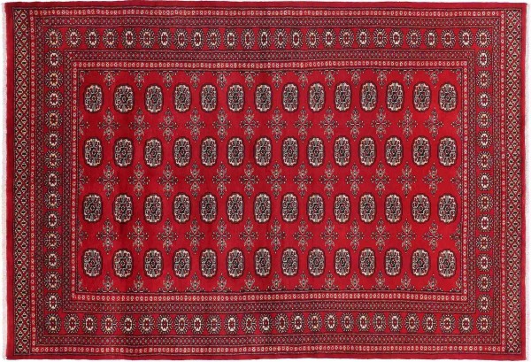 Pakistan Bukhara Rug 180x270 Hand Knotted Red Geometric Orient Short Pile