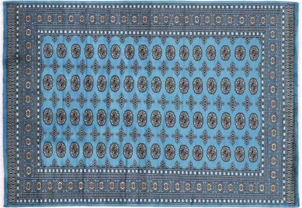 Pakistan Bukhara Rug 170x240 Hand Knotted Blue Geometric Orient Short Pile