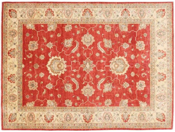 Fine Ferahan Ziegler carpet 170x240 hand-knotted red geometric oriental UNIKAT