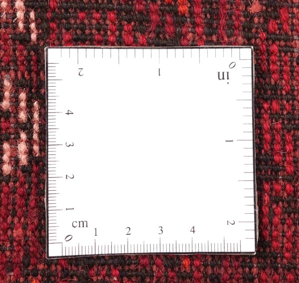 Afghan Teppich Akche Aqcha Handgeknüpft 50x100 Rot Geometrisches Muster Kurzflor