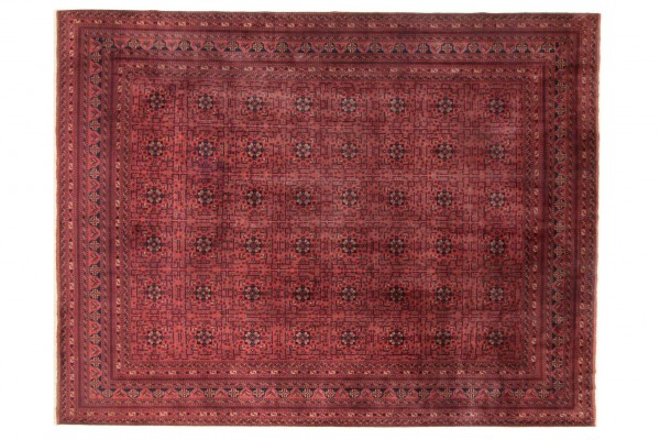 Afghan Belgique Khal Mohammadi Rug 300x400 Hand Knotted Red Geometric Pattern