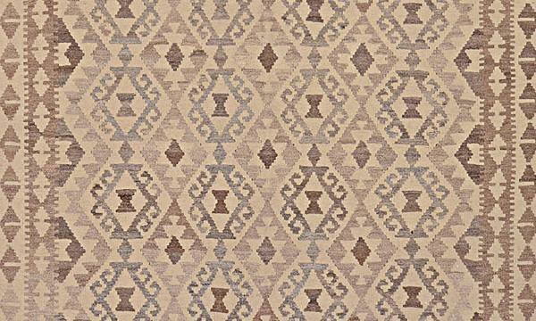 Afghan Kelim Old Style Natural Teppich 170x240 Handgewebt Beige Geometrisch Handarbeit