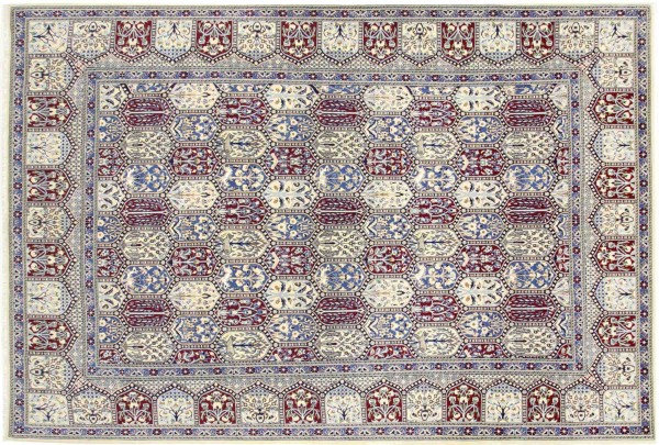 Persian carpet Nain 9LA 200x300 Hand-knotted White Patterned Oriental UNIQUE