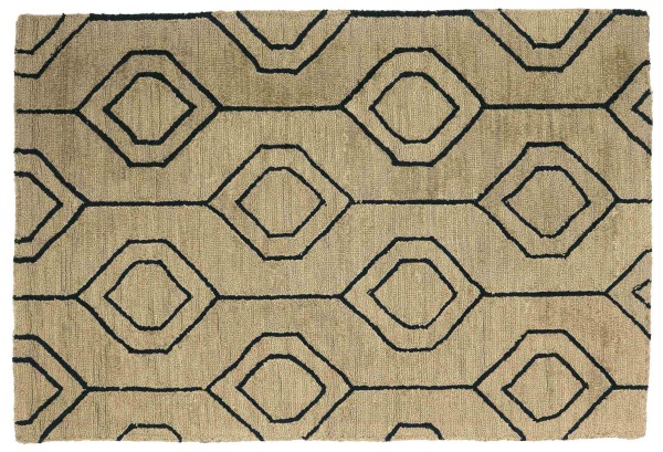Carpet Handmade 120x180 Beige Patterned Hand Tufted Modern