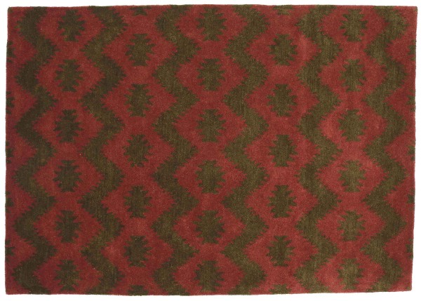 Handmade Wool Rug 160x230 Brown Patterned Hand Tuft Modern