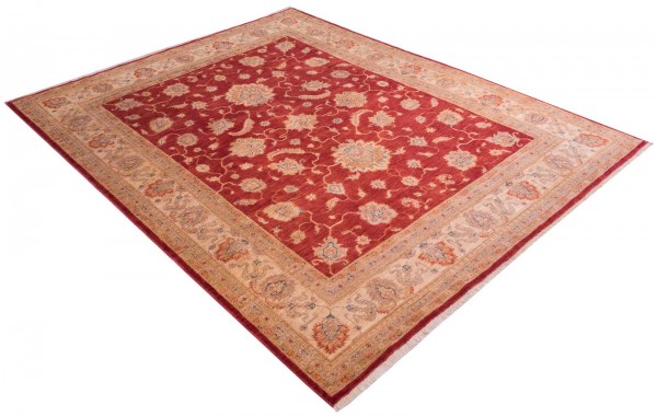 Afghan Chobi Ziegler Fein 200x250 Handgeknüpft Teppich Beige Blumenmuster