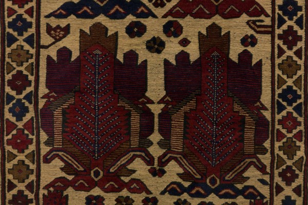 Afghan Gol Barjasta 120x180 Handgewebt Teppich Mehrfarbig Blumenmuster