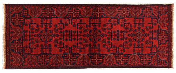Afghan Khal Mohammadi Rug 80x190 Hand Knotted Runner Brown Geometric Orient