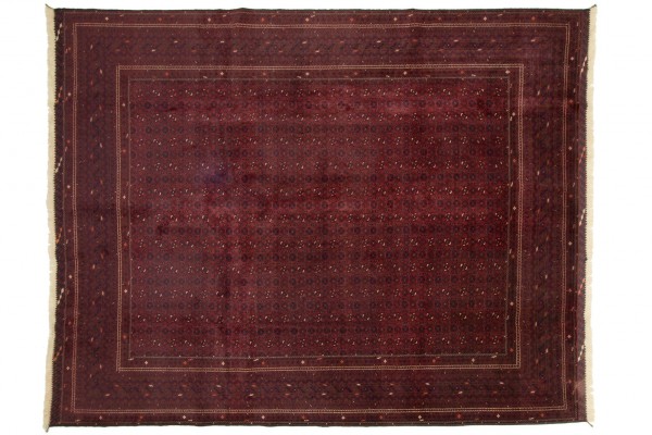 Afghan Orientteppich 300x400 Handgeknüpft Teppich Rot Orientalisch Kurzflor