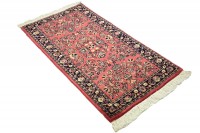 Vorschau: Sarough Teppich 70x140 Handgeknüpft Rosa Floral Wolle Kurzflor Rug Vorschau: Sarough Teppich 70x140 Handgeknüpft Rosa Floral Wolle Kurzflor Rug