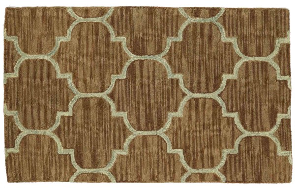 Wool carpet handmade 90x150 brown ornaments handmade handtuft modern