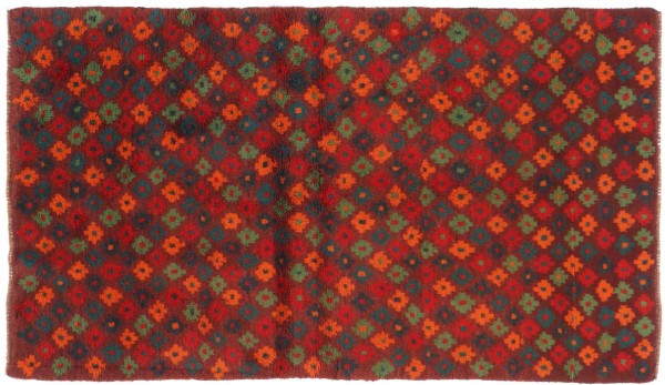 Gabbeh carpet 110x180 hand-knotted brown patterned oriental UNIKAT short pile