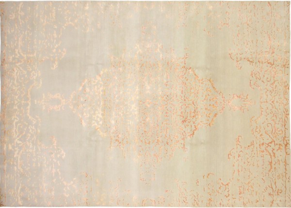 Modern hand-knotted carpet 250x350 beige abstract oriental UNIKAT short pile