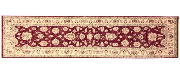 Afghan Chobi Ziegler 80x300 Handgeknüpft Teppich Läufer Rot Orientalisch