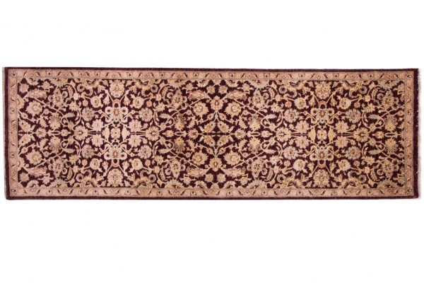 Afghan Chobi Ziegler Fein 80x250 Handgeknüpft Teppich Läufer Beige Blumenmuster