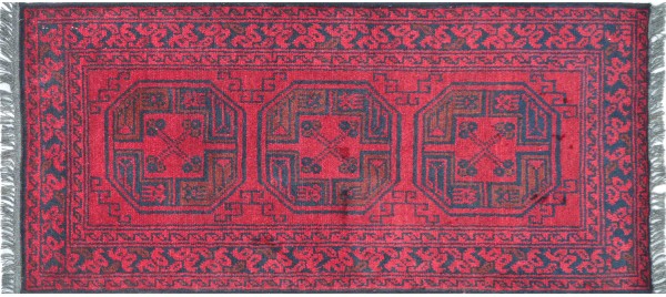 Afghan Khal Mohammadi Fil Poh Rug 60x90 Hand Knotted Brown Geometric Orient