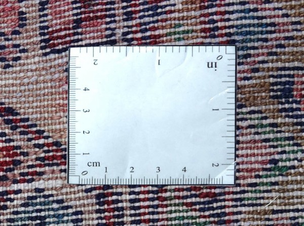 Perser Hamedan Teppich 90x300 Handgeknüpft Läufer Rot spiegelmuster Wolle Kurzflor Rug