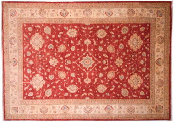 Afghan fine Ferahan Ziegler carpet 250x350 hand-knotted beige floral pattern Orient