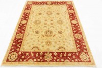 Vorschau: Afghan Chobi Ziegler 150x200 Handgeknüpft Teppich Beige Blumenmuster Kurzflor Vorschau: Afghan Chobi Ziegler 150x200 Handgeknüpft Teppich Beige Blumenmuster Kurzflor