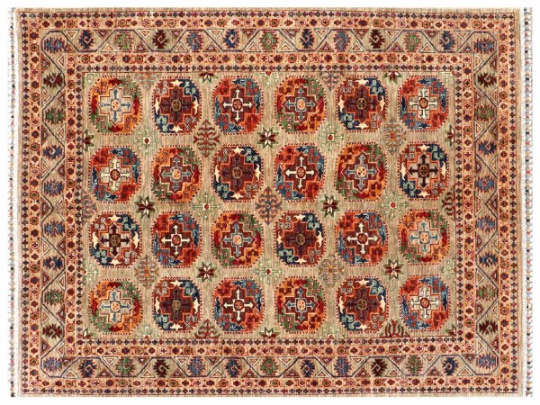 Afghan Ziegler Khorjin Ariana Rug 150x200 Hand Knotted Beige Patterned Orient