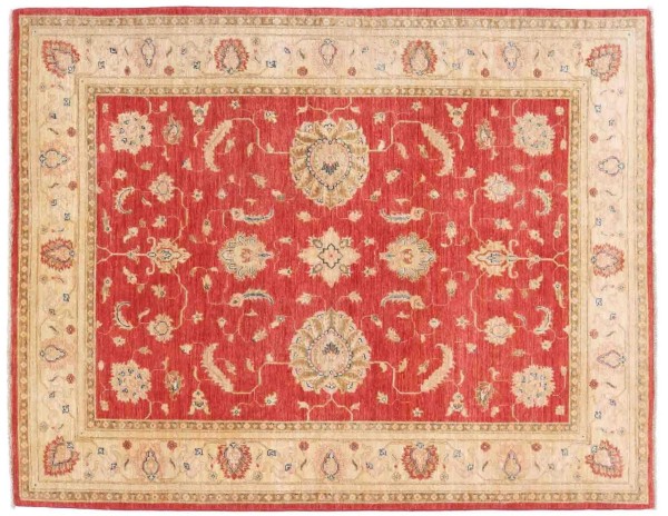 Fine Ferahan Ziegler carpet 150x200 hand-knotted red geometric oriental UNIKAT